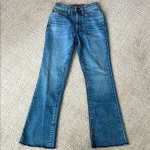 Outerknown Sea Jeans Costa Crop Organic Cotton Worn Indigo Medium Wash Women 23